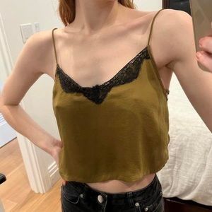 Urban outfitters silky cropped tank
